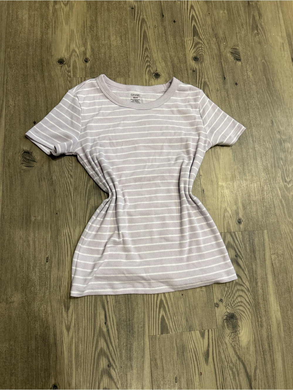 Lavender Striped Short Sleeve T-shirt